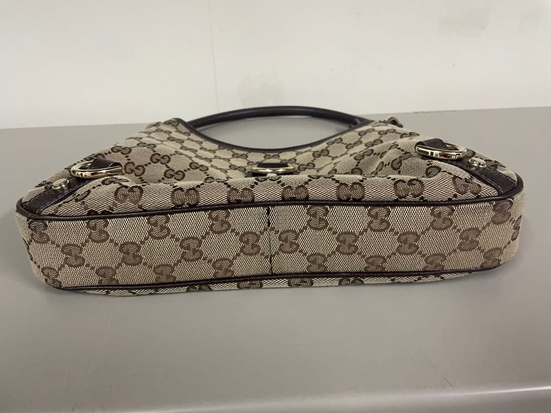 ❷美品 グッチハンドバッグ GGキャンバス GUCCI