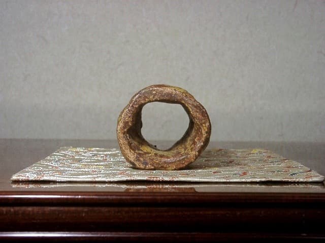 御深井焼　正木惣三郎（宗三郎）作　蓋置　在銘　無傷　保証　箱合。