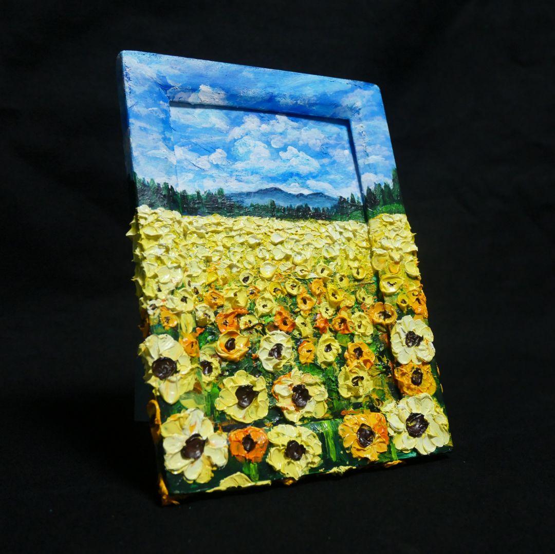 油絵 油彩 油彩画 絵 絵画 【ひまわり広場】ミニ絵画