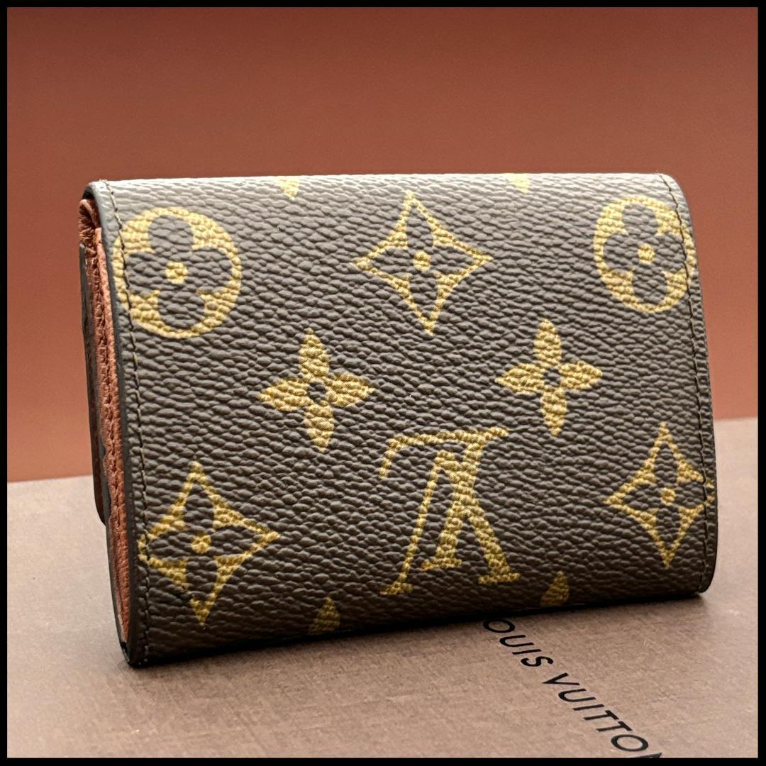 ルイヴィトン ケース 小銭入れ 財布 モノグラム ポルトモネプラ ブラウン