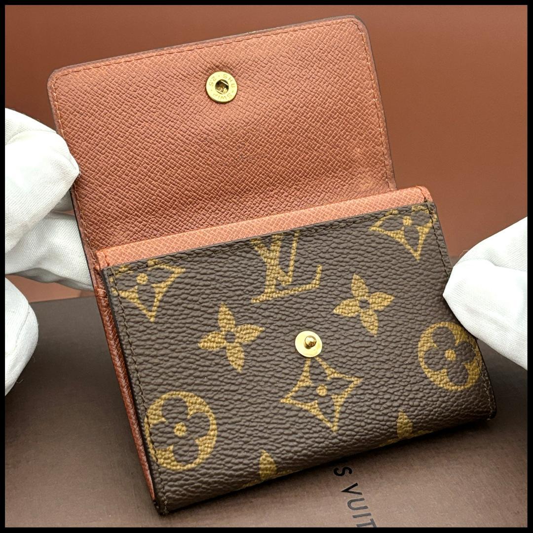ルイヴィトン ケース 小銭入れ 財布 モノグラム ポルトモネプラ ブラウン