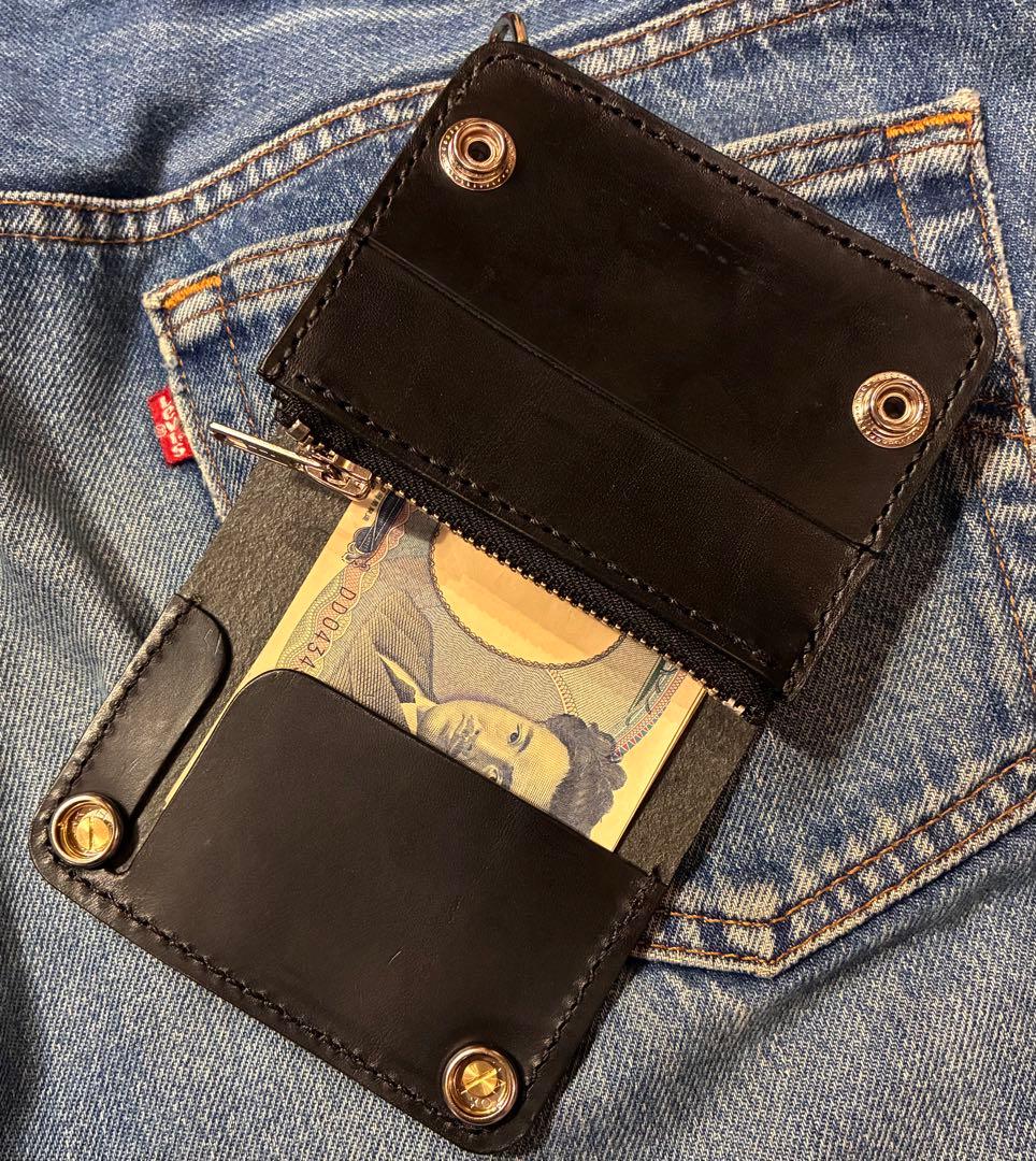 トラッカーウォレット　ショートサイズ　シルバー925アポロコンチョ