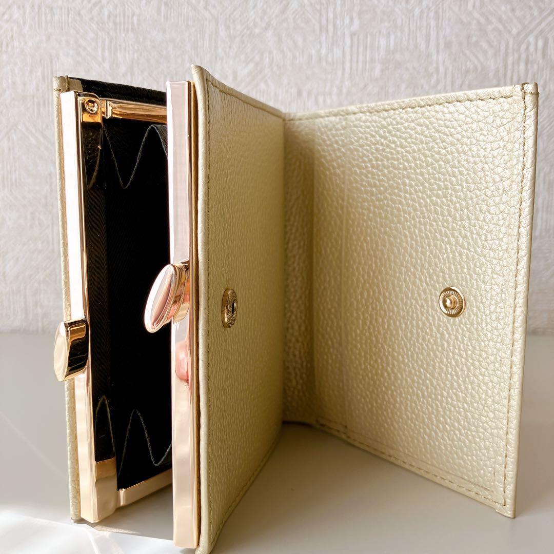 皇居 がま口 二つ折財布 皇居東御苑がま口2つ折り財布 シャンパン