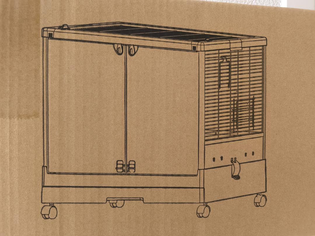鳥かご 大型 バードケージ 【21cm高い囲い 餌飛び散り防止