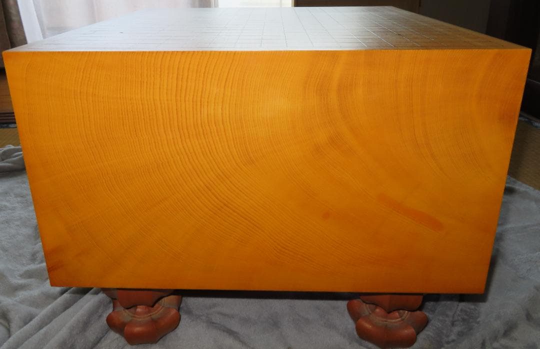 高級碁盤セット（本榧碁盤　天地柾7.8寸、碁石）