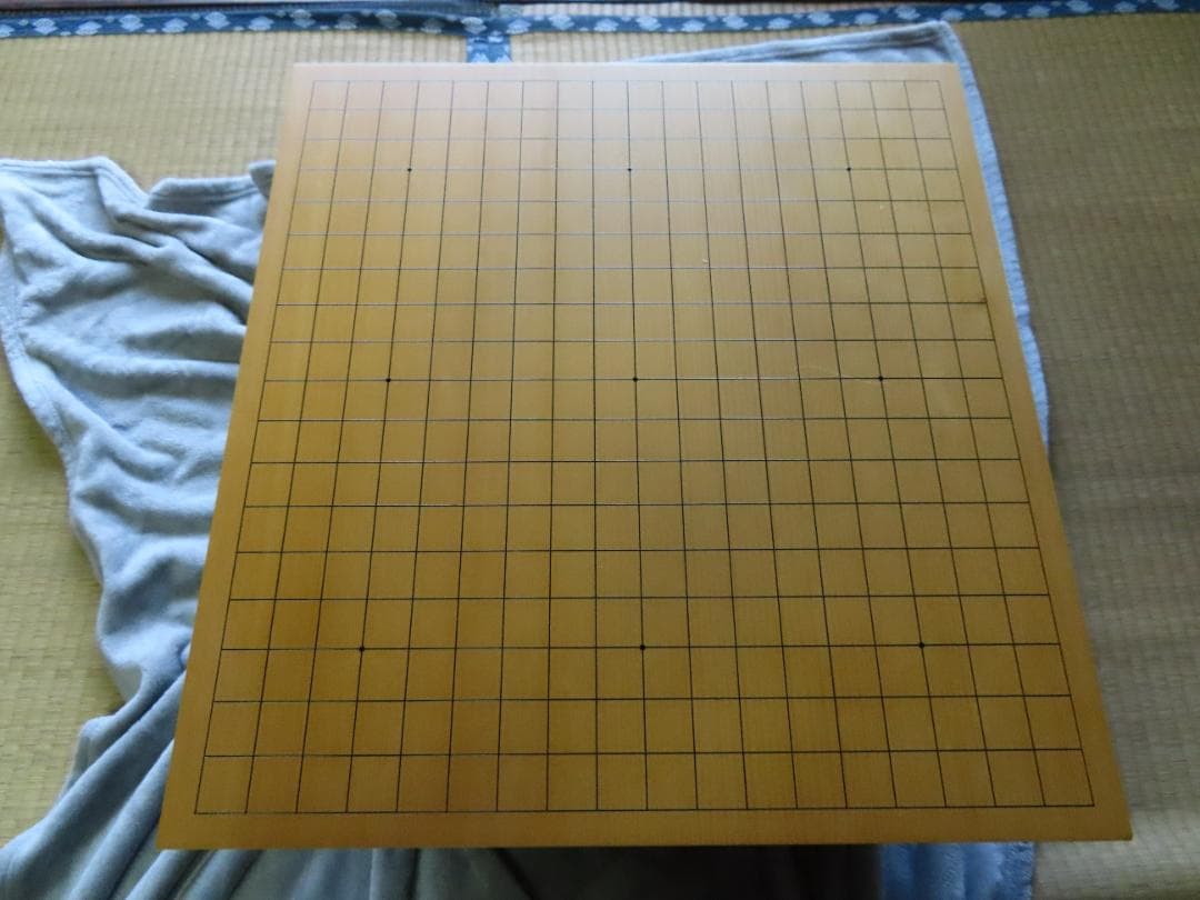 高級碁盤セット（本榧碁盤　天地柾7.8寸、碁石）