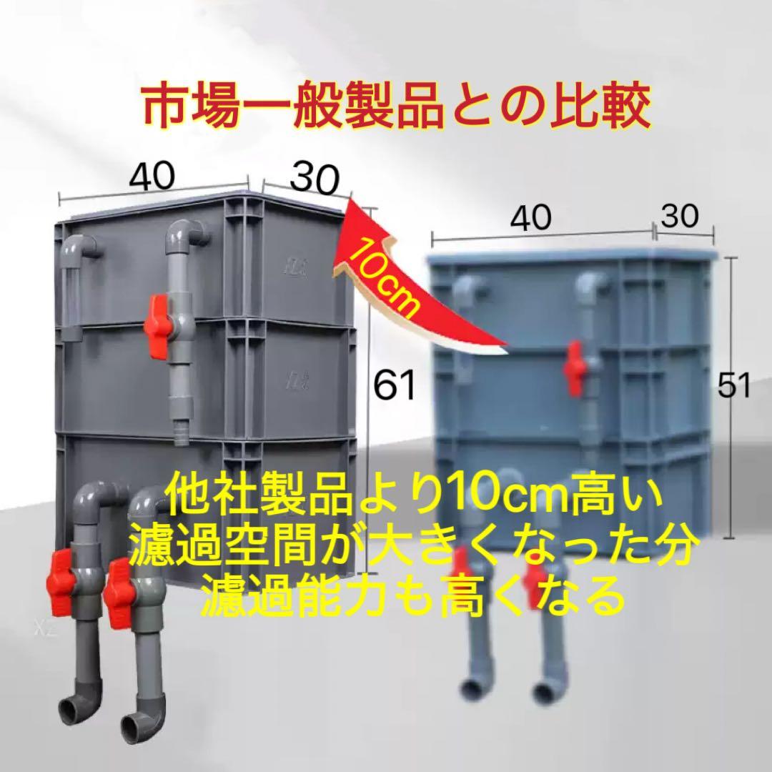 45w水中ポンプ付き 水槽用万能フィルター 万能濾過槽 外部式飼育濾過器