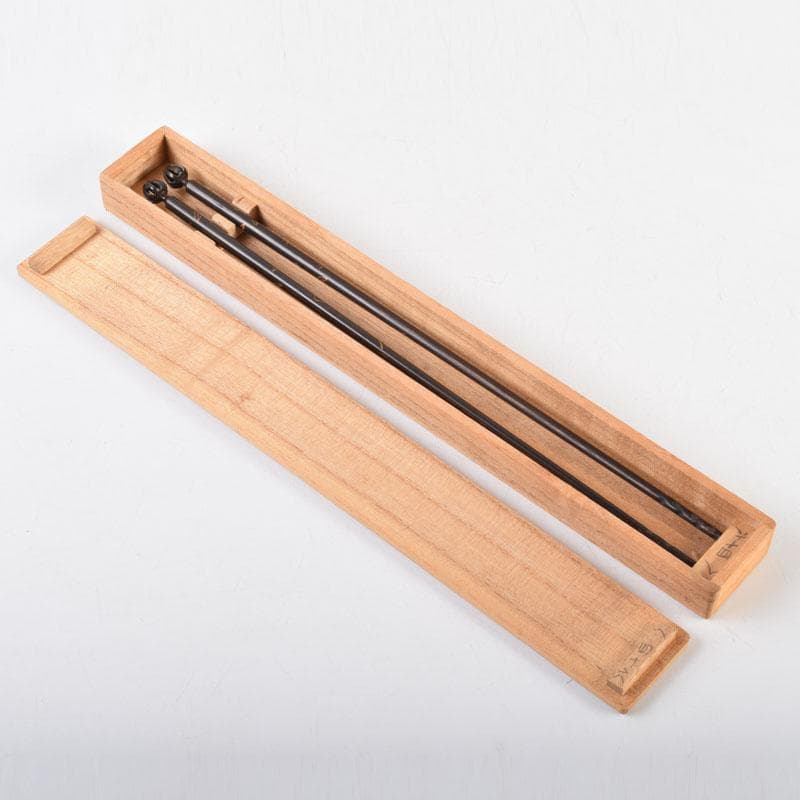 茶道具 寺西宗山作 古鉄 象嵌火箸 共箱 V 9202