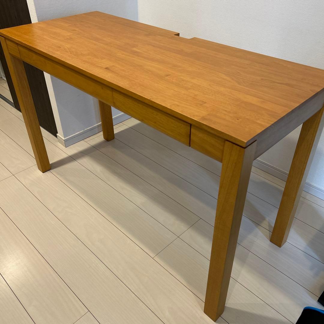 【美品】ベルメゾン 省スペースパソコンデスク 「 ナチュラル 」