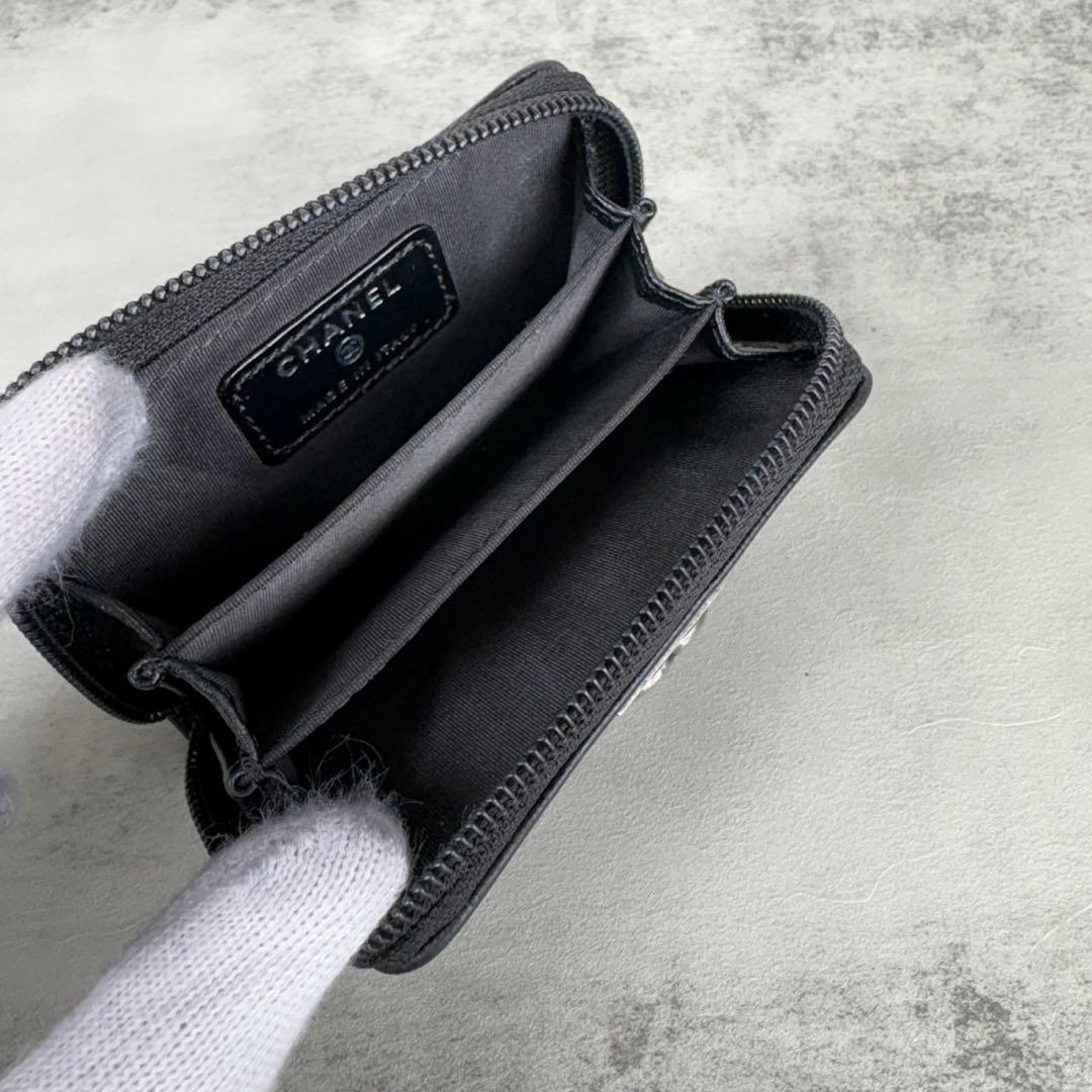 CHANEL ボーイシャネル　キャビアスキン　ケース　カードケース　財布