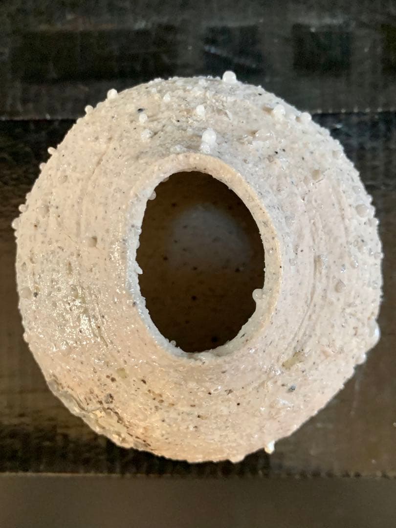 辻村史朗　白信楽小壺 C