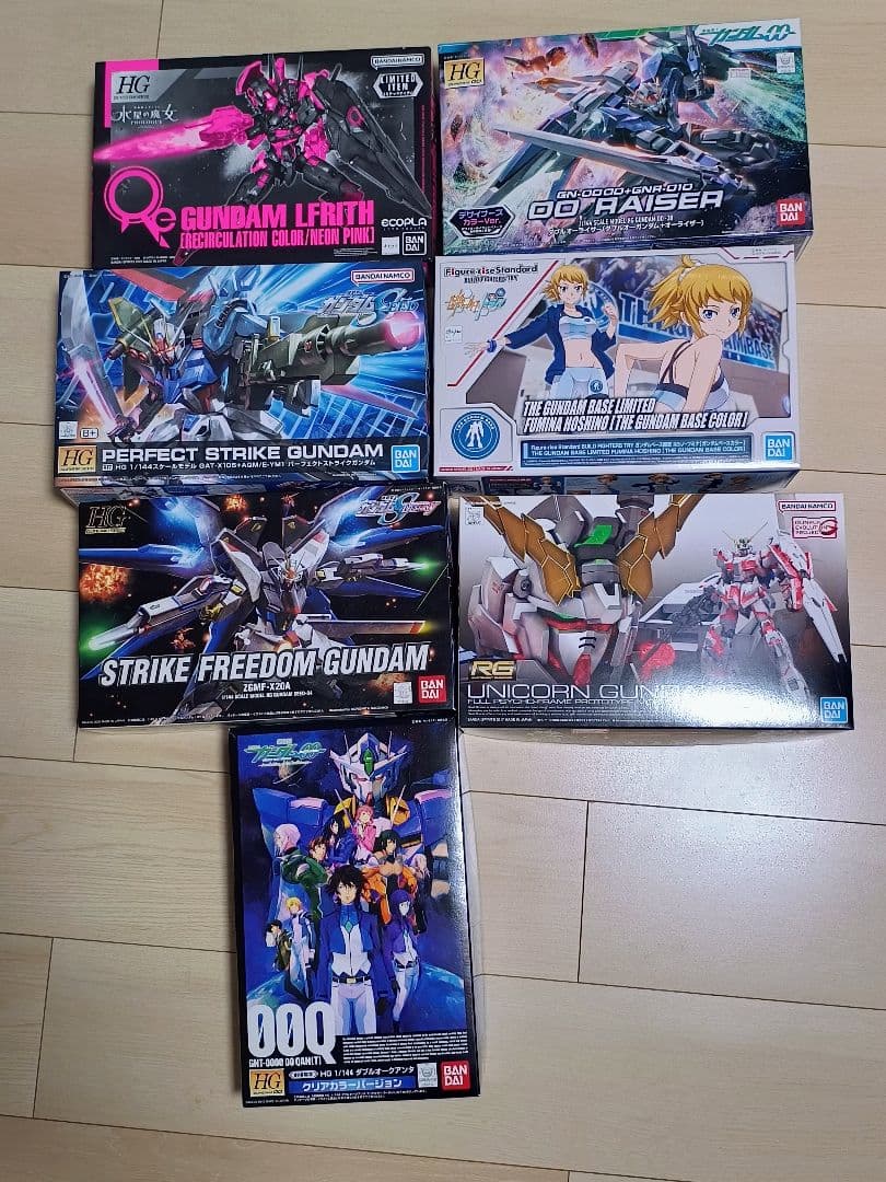 ガンプラ7体セット（未開封、HG、RG）