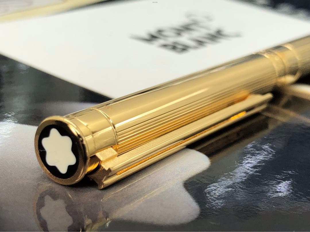 モンブラン 未使用！金運を引き寄せる黄金色！☆輝く総金張り稀少な