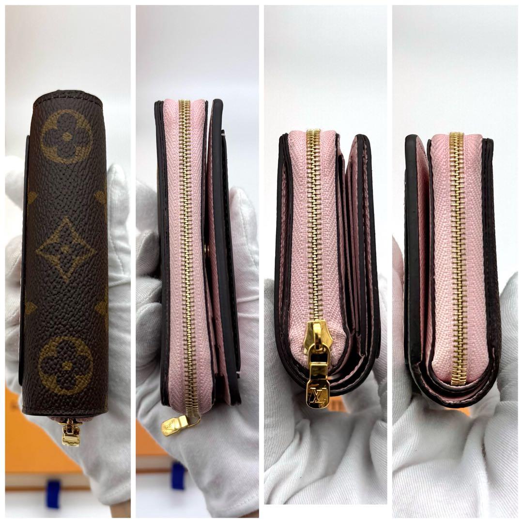 ルイヴィトン モノグラム ポルトフォイユルー 折り財布 ローズバレリーヌ ピンク