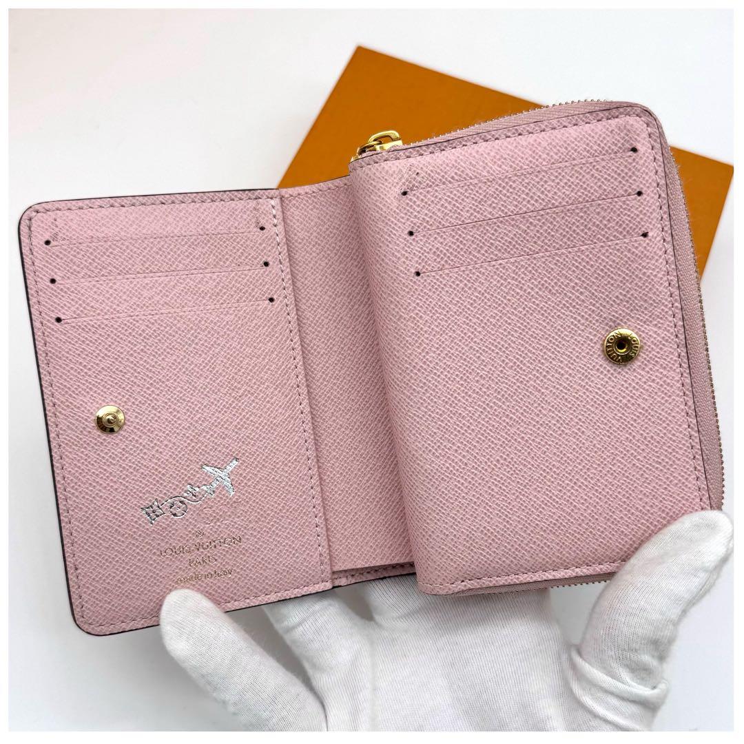 ルイヴィトン モノグラム ポルトフォイユルー 折り財布 ローズバレリーヌ ピンク