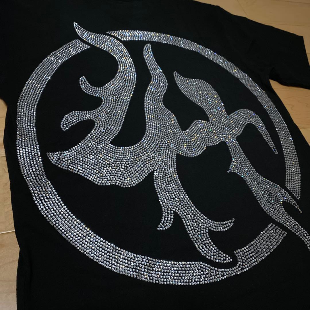 新品S LOST HILLS rhinestone logo tee