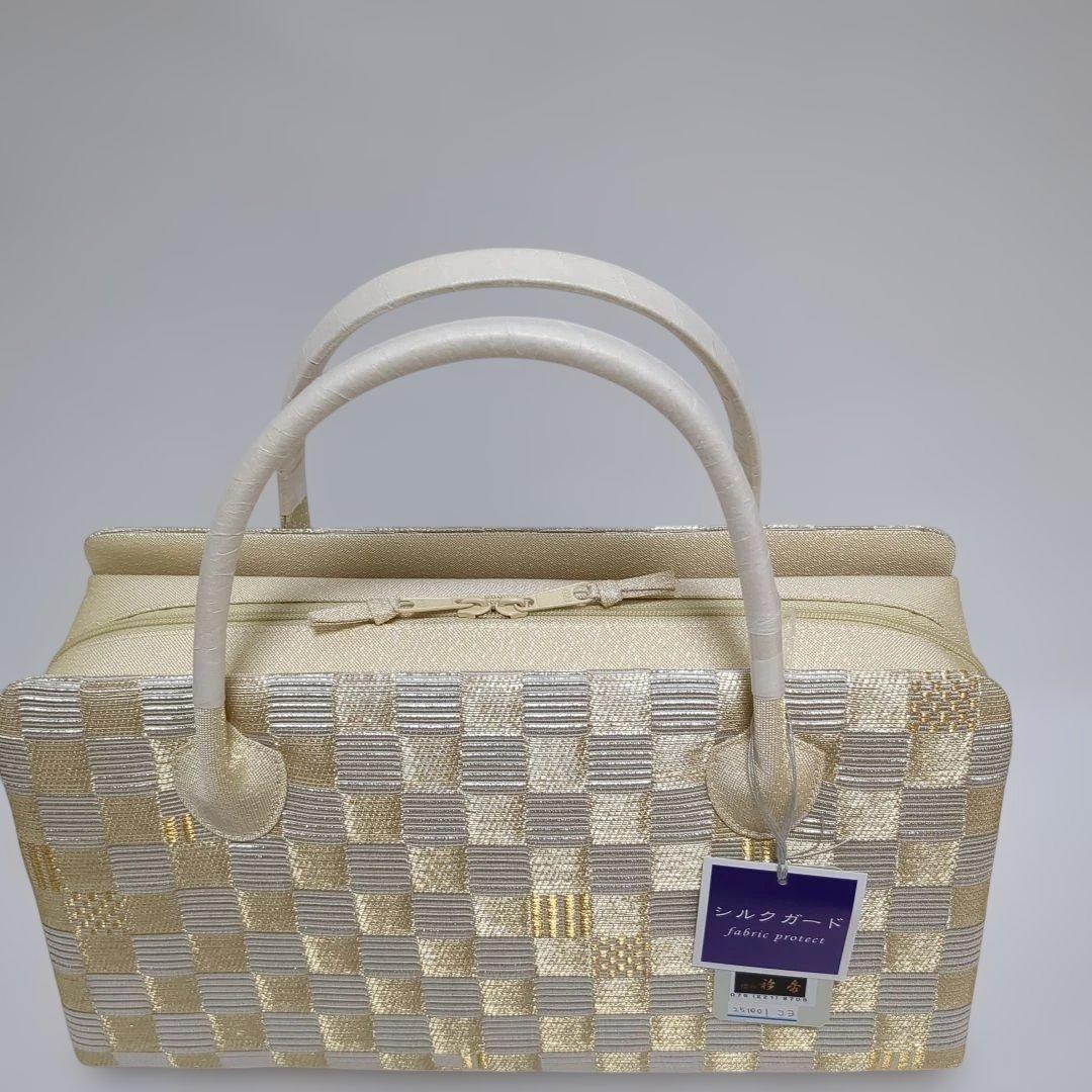 和装バッグ　利休バック　青費バック　バッグ　市松柄　市松　衿秀　和想庵