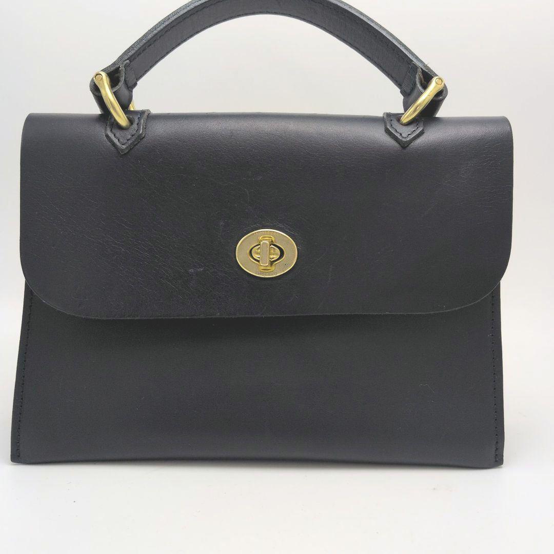 MIMI BERRY　2wayショルダーバッグ　HEBE ターンロックネイビー