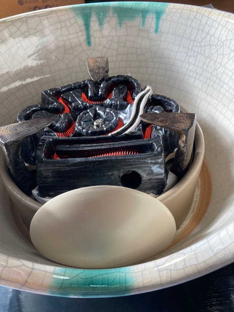 風炉型電熱器電気風炉さつま織部茶道裏千家