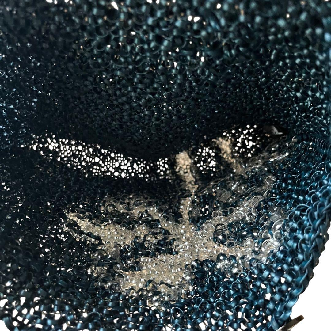 希少　アンテプリマ　ワイヤーバッグ　ハンドバッグ　ブルー　ハワイ限定　ヤシの木