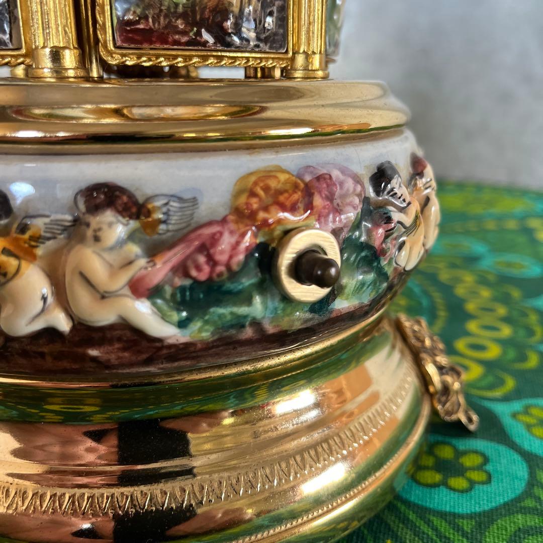 ☆REUGE☆リュージュ☆陶器製☆カラクリ オルゴール☆葉巻入れ【送料込み】