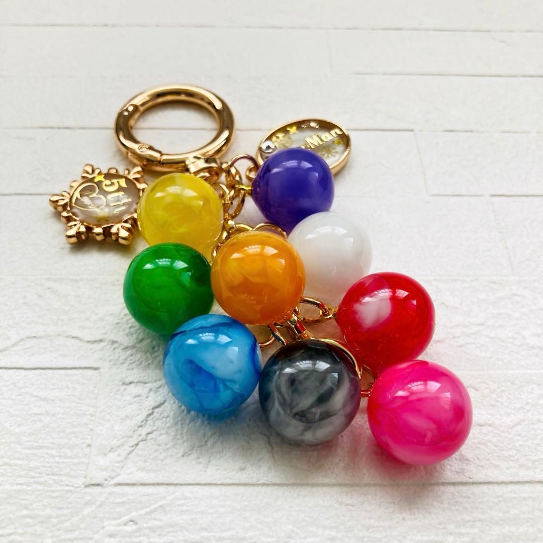 Lunaページ　Man名入れチャーム　レジンキーホルダー5点