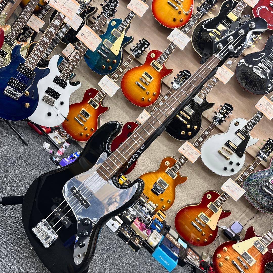 10667】 BUSKER´S ジャズベースタイプ ミラーPG ブラック