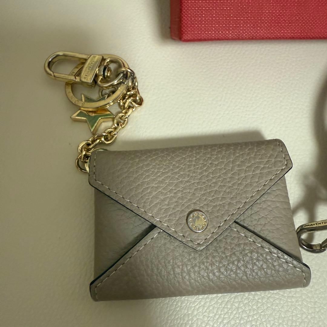 【美品】 ボナベンチュラ スター チェーンキーホルダー シュリンク グレージュ