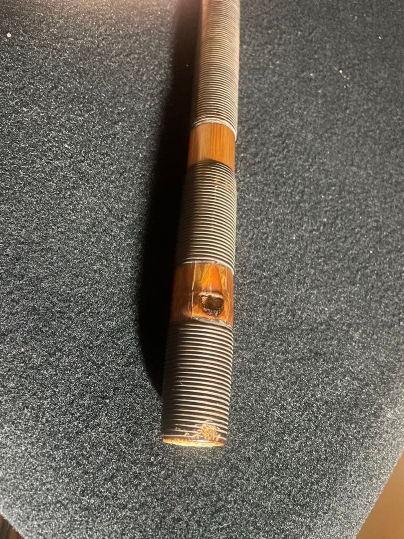 ②龍笛本管雅楽藤巻長さ40cm 江戸期時代物