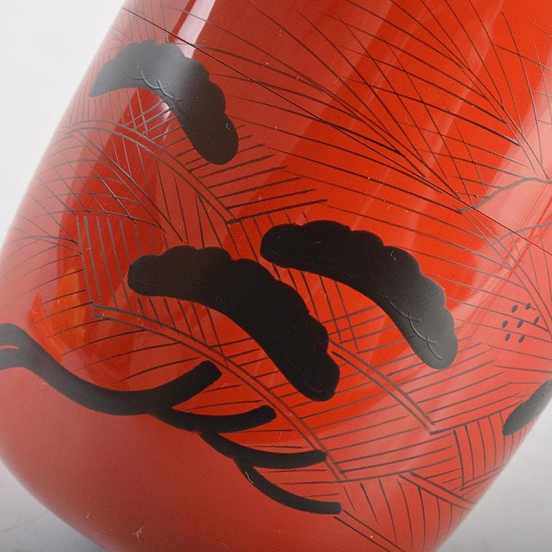 茶道具 井筒寛斎造 玄々斎好 鶴に山水図 曙棗 共箱 V R5267