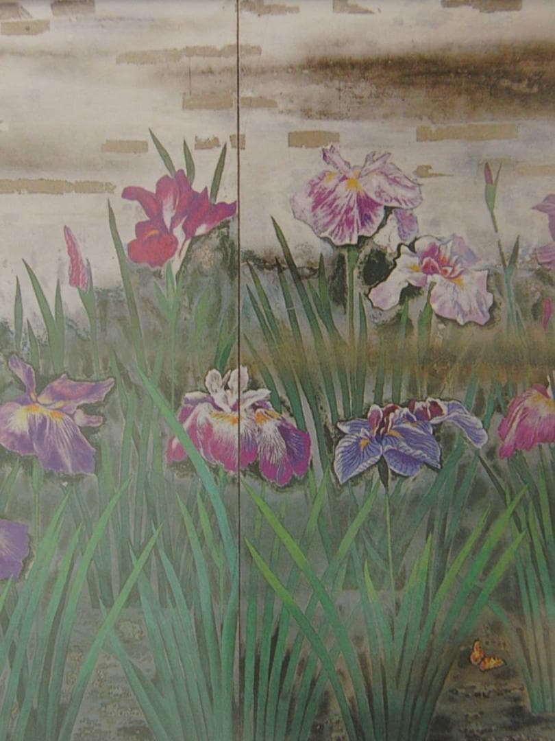 小宮山俊、【華宴（菖蒲）】、希少な額装用画集より、新品額装付、状態良好