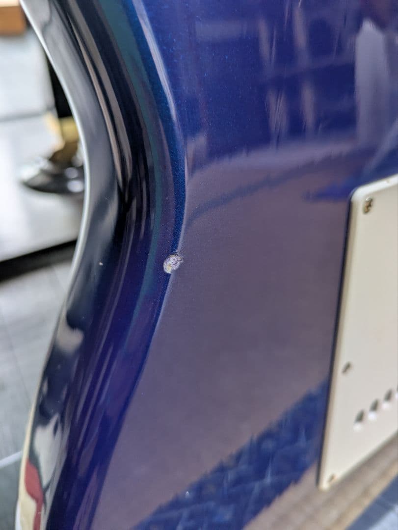 フォトジェニック　ブルー　エレキギター　ストラトキャスタータイプ