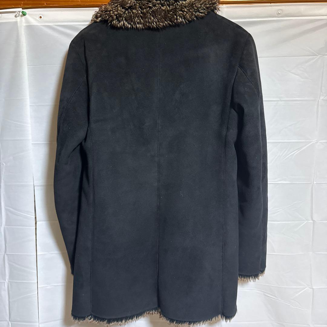 SHELLAC ブラックファー襟 ロングコート