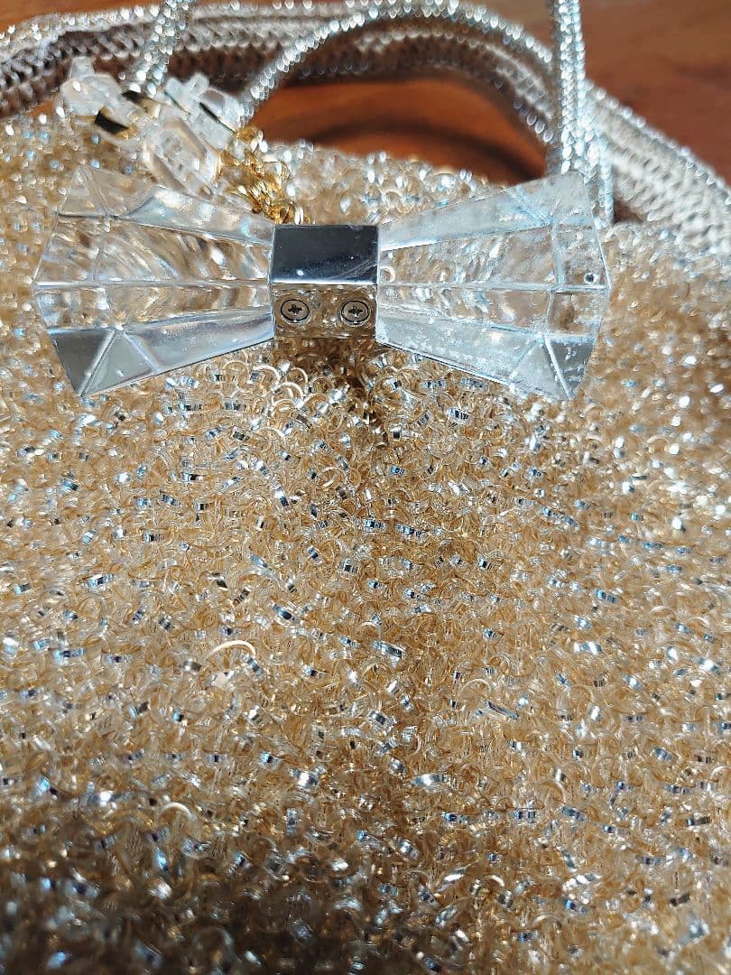 ANTE PRIMAゴールド ビーズ バッグ