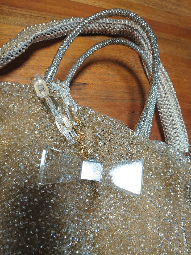 ANTE PRIMAゴールド ビーズ バッグ