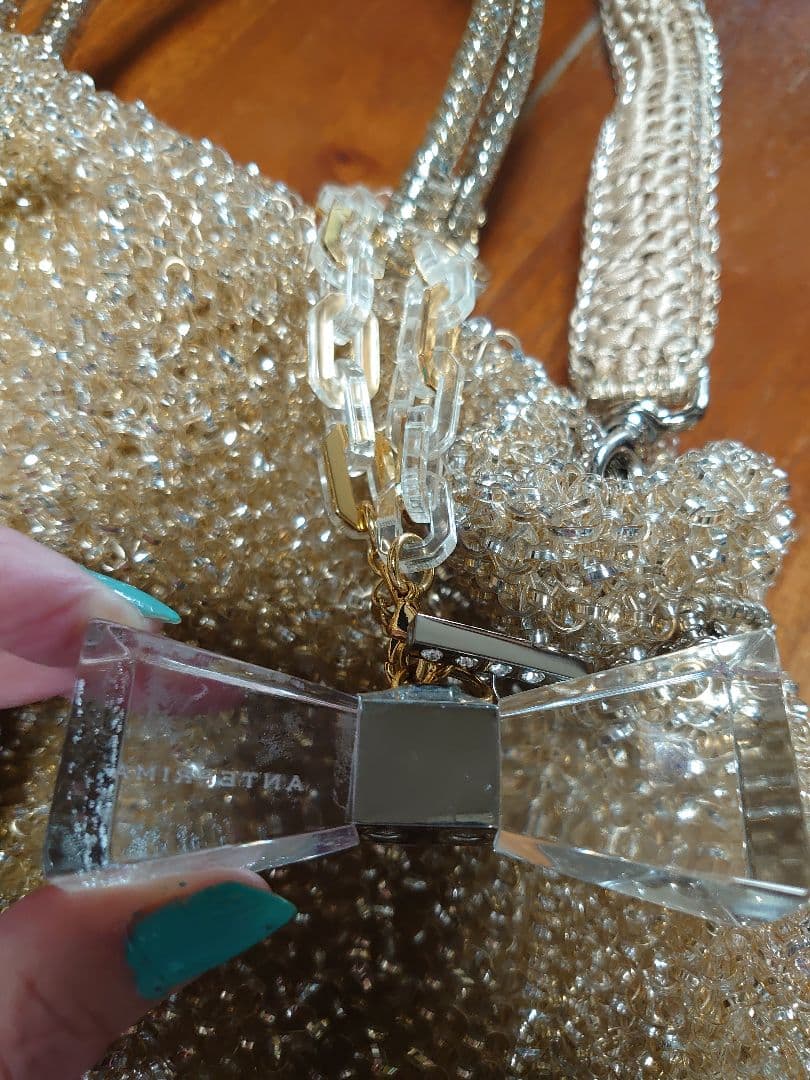 ANTE PRIMAゴールド ビーズ バッグ