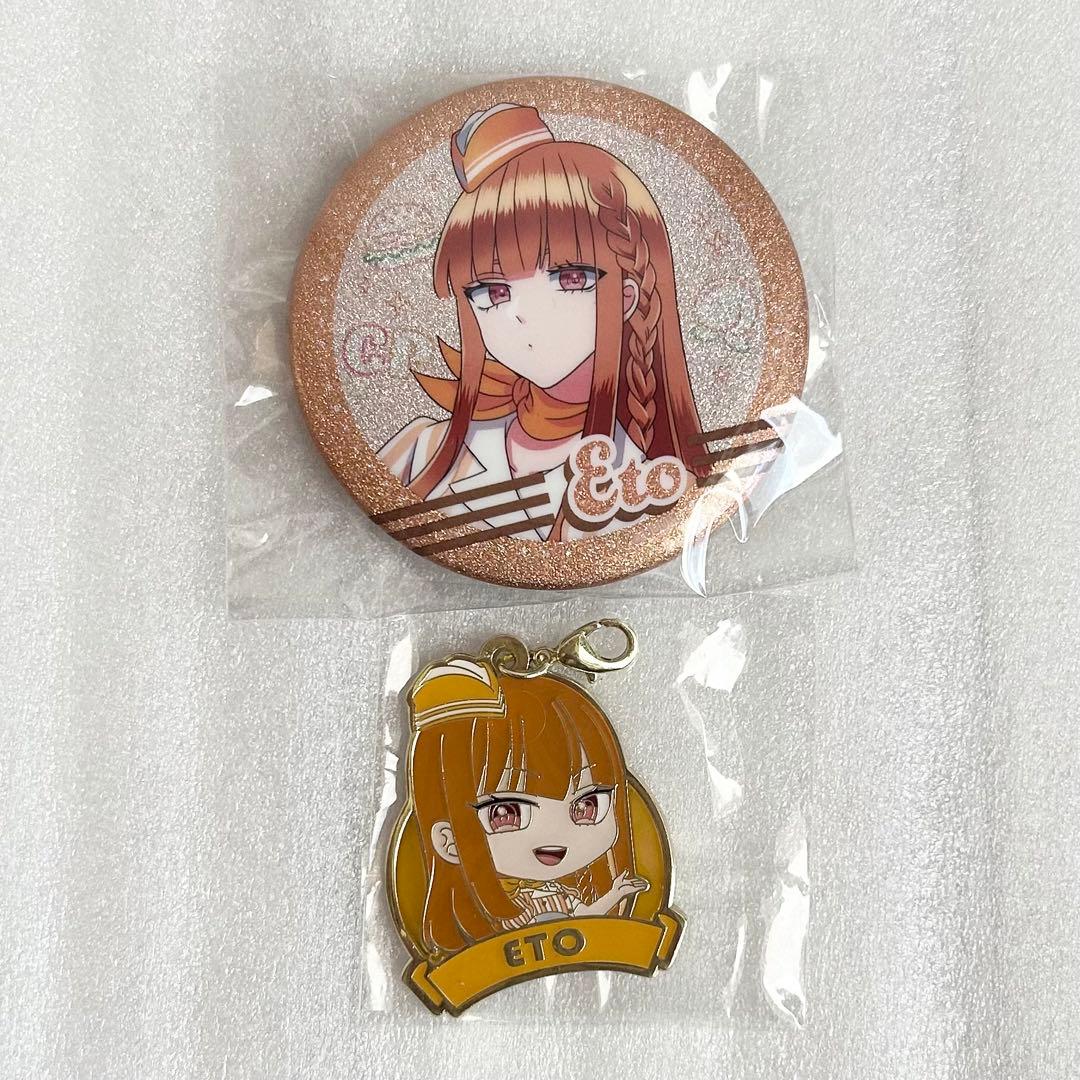 カラフルピーチ えと ダイナー 缶バッジ メタルチャーム からぴち