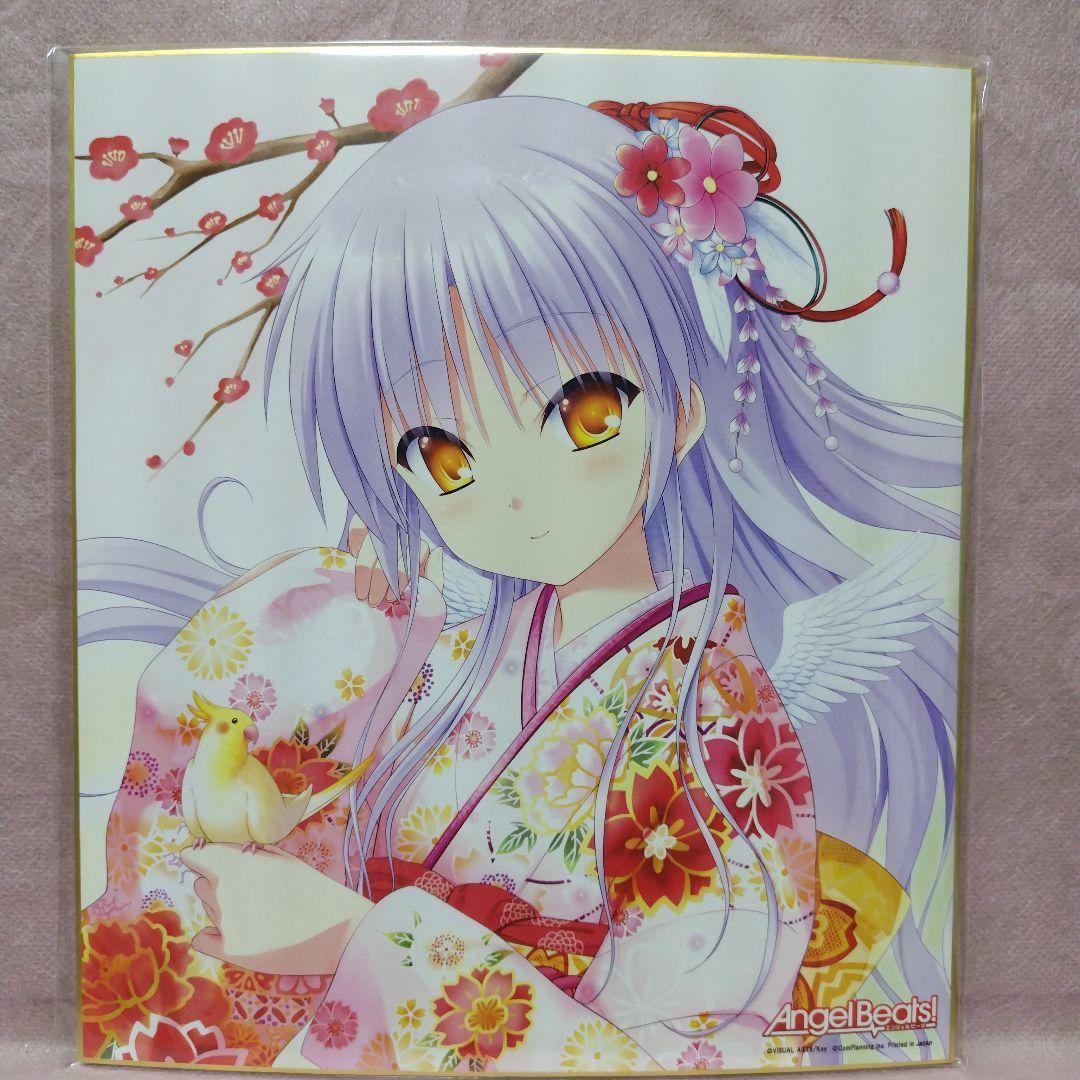 エンジェルビーツセット　イラストボード 色紙 ポストカード 缶バッチ