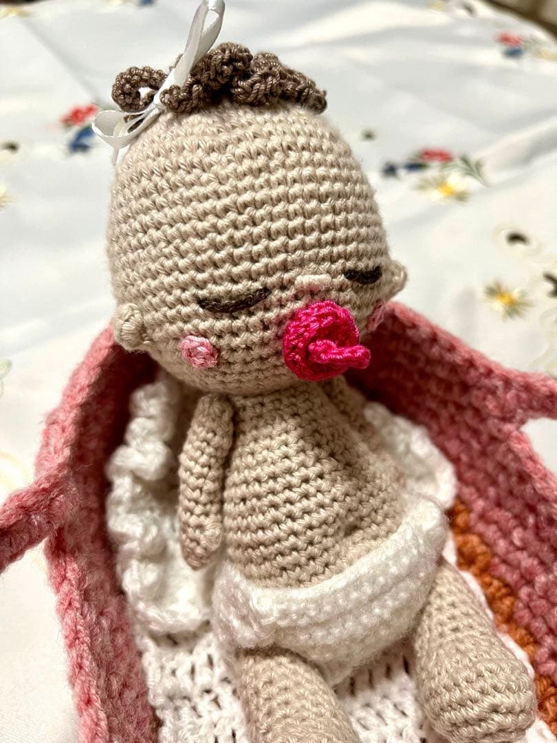 あみぐるみ 赤ちゃん( 出産祝い ベビークラウン ニューボーンフォト )