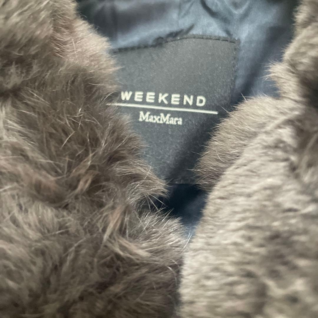 美品✨マックスマーラ 2WAY ツイード ファーコート ペプラム モヘア混 44