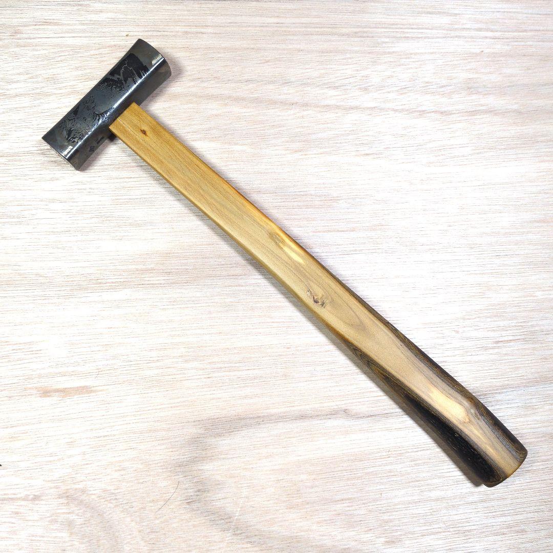 限定値引　未使用　菱貫　龍虎　四角玄翁　百匁　グミの木柄　大工道具　玄能　金槌