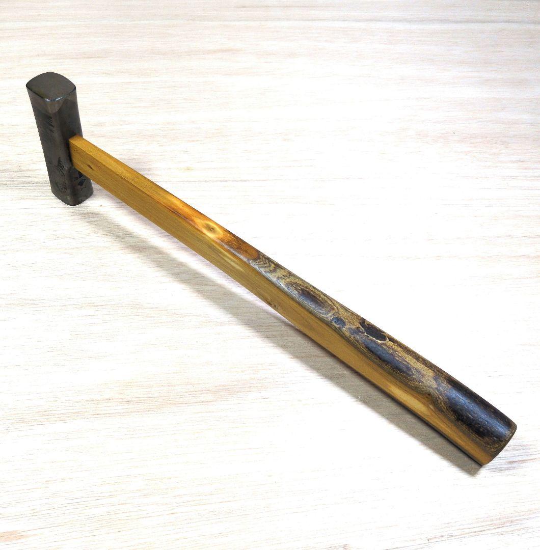 限定値引　未使用　菱貫　龍虎　四角玄翁　百匁　グミの木柄　大工道具　玄能　金槌