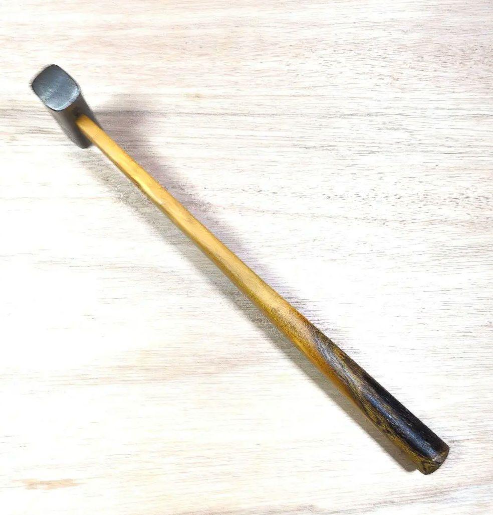 限定値引　未使用　菱貫　龍虎　四角玄翁　百匁　グミの木柄　大工道具　玄能　金槌