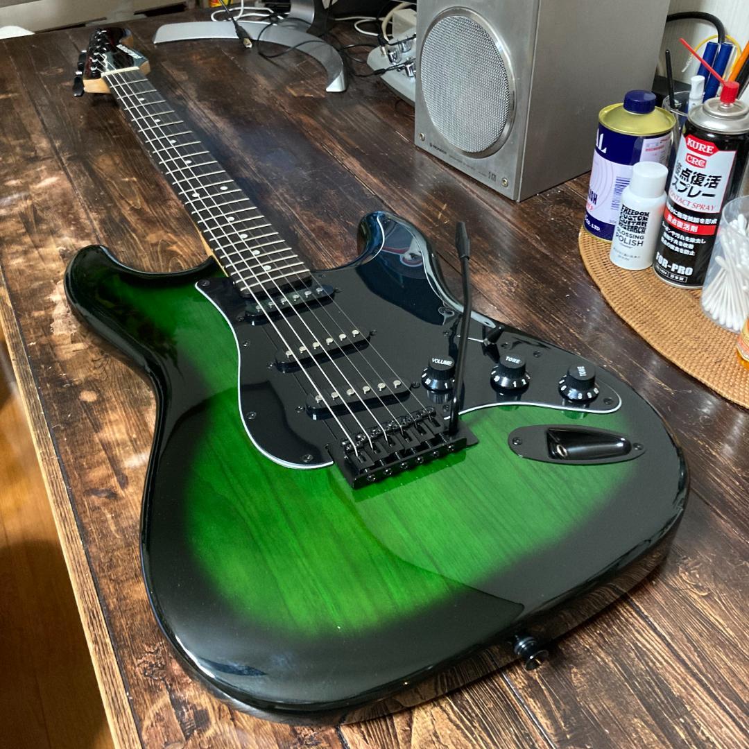 セルダー ストラト 青緑系 エレキギター SELDER ストラトキャスター 緑
