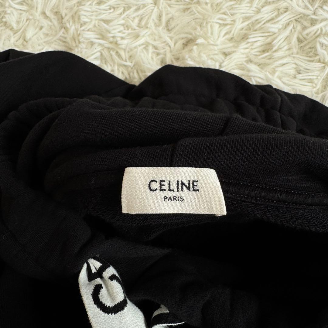 美品　現行　セリーヌ　パーカー　ブラック　Lサイズ　フード　長袖