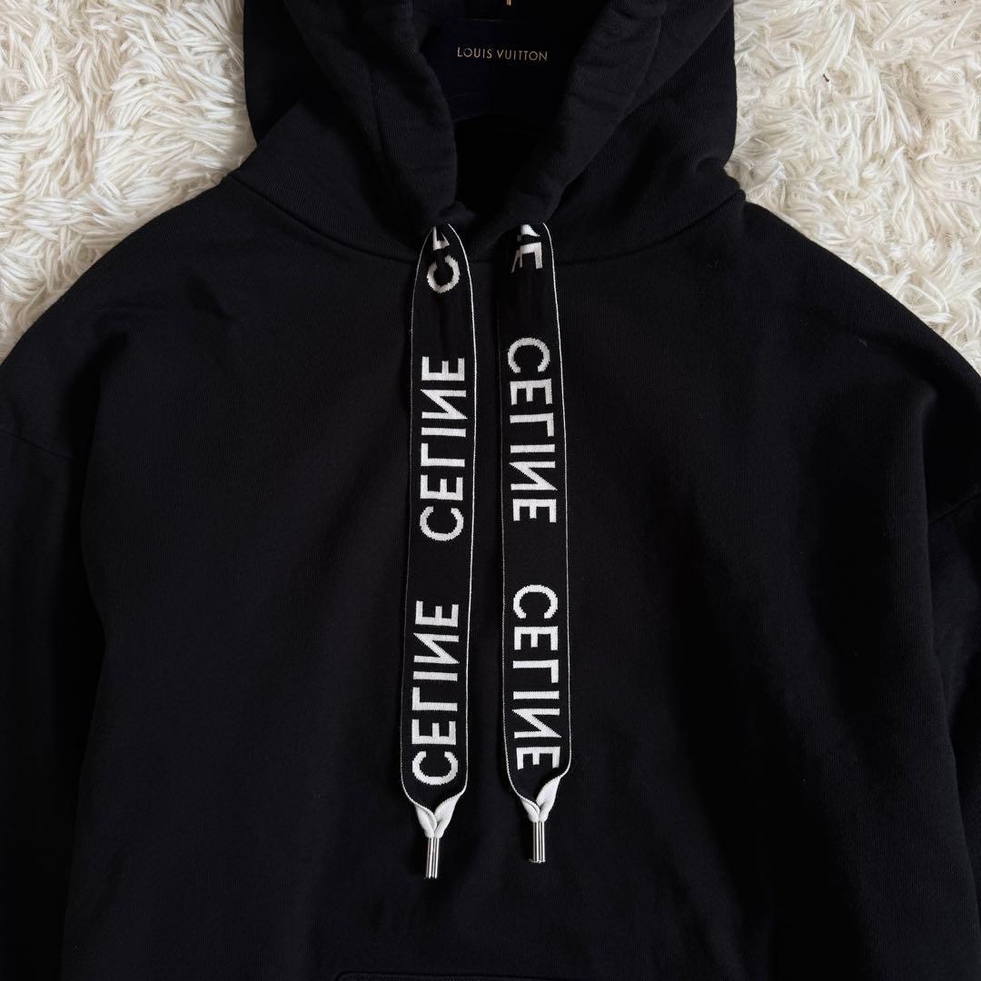 美品　現行　セリーヌ　パーカー　ブラック　Lサイズ　フード　長袖