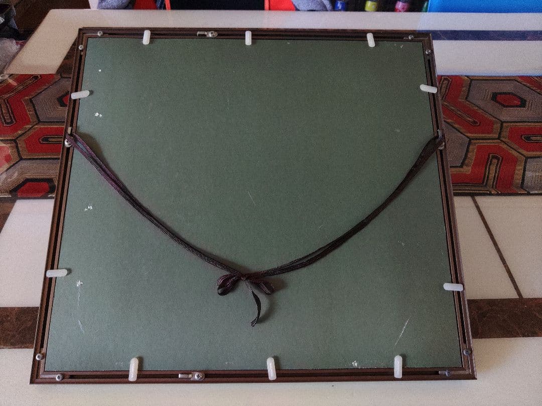 版画？　林の風景　作者S.Okamoto　サイン有り　繊細な樹木　額入り