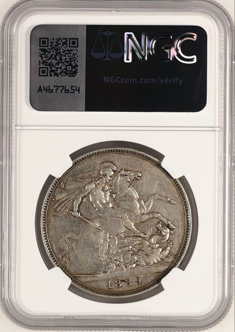 大英帝国1889年ヴィクトリア女王 ジュビリーヘッドクラウン大型銀貨