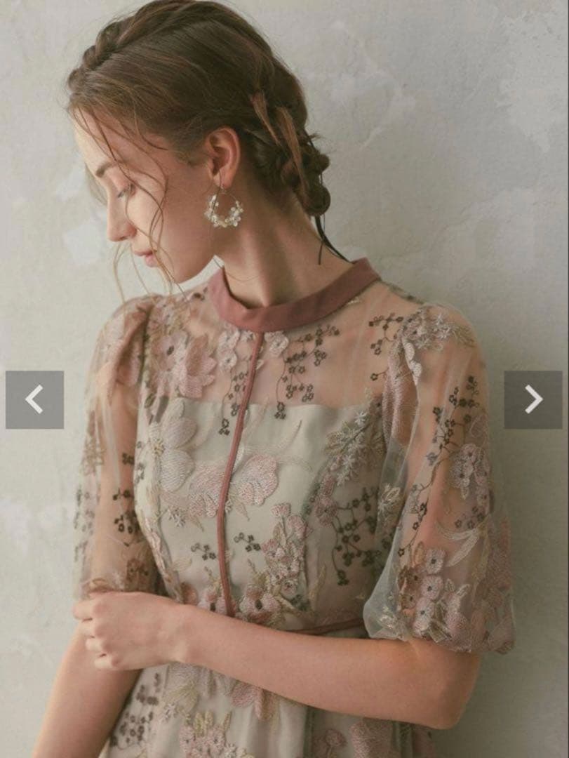 Dorry Doll フラワーエンブロイダリードレス結婚式お呼ばれパーティドレス