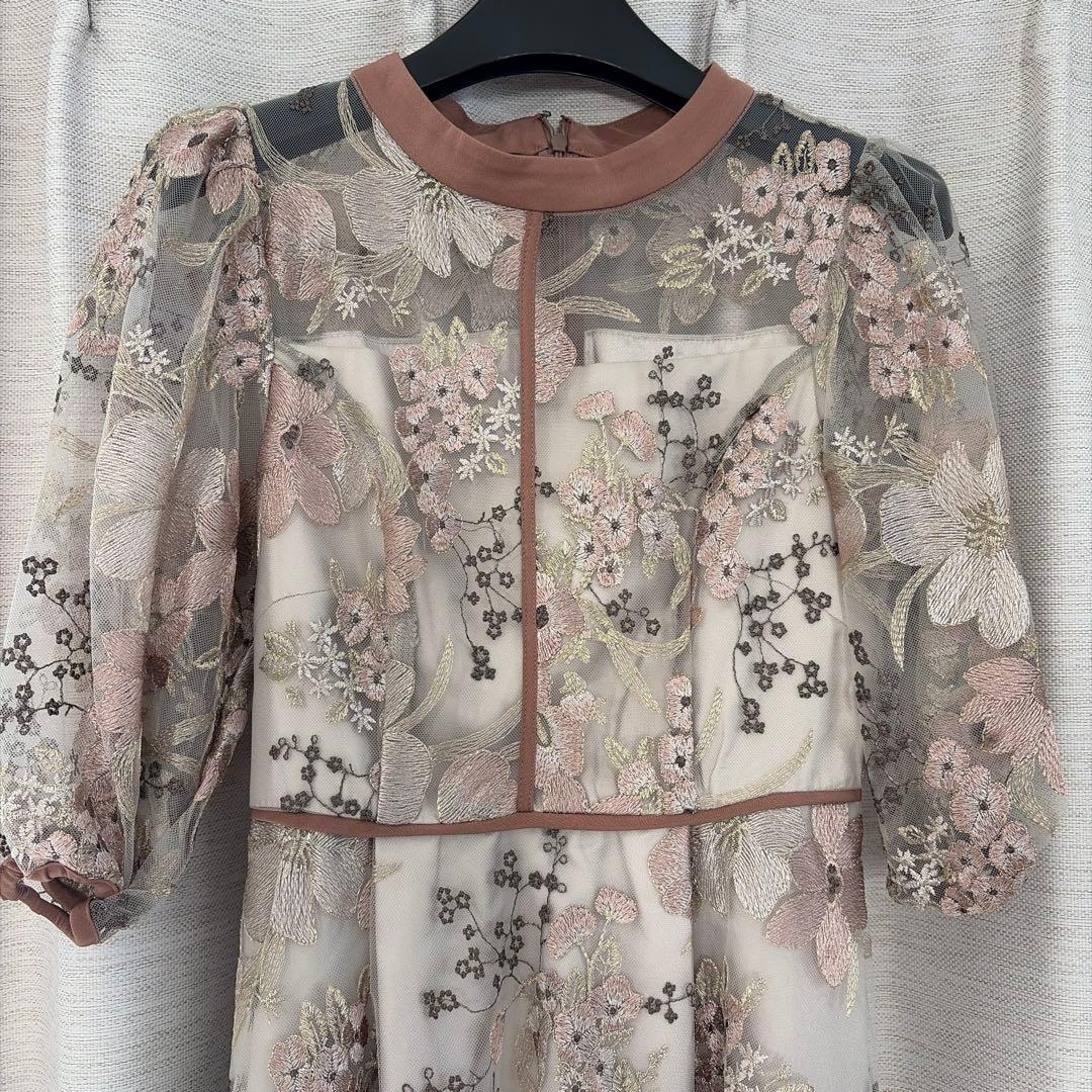 Dorry Doll フラワーエンブロイダリードレス結婚式お呼ばれパーティドレス